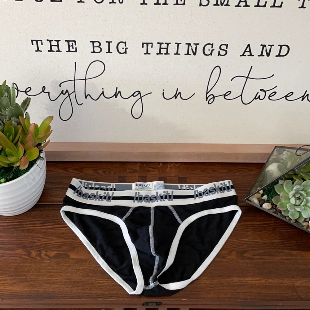 Mens Baskit Black Sheer Briefs